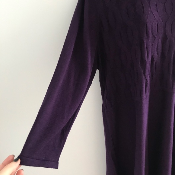 Nine West RED Knit Cotton Winter Sweater Dress Plus Size - Picture 11 of 14